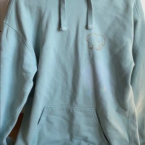 Teal oversized ivory Ella hoodie
